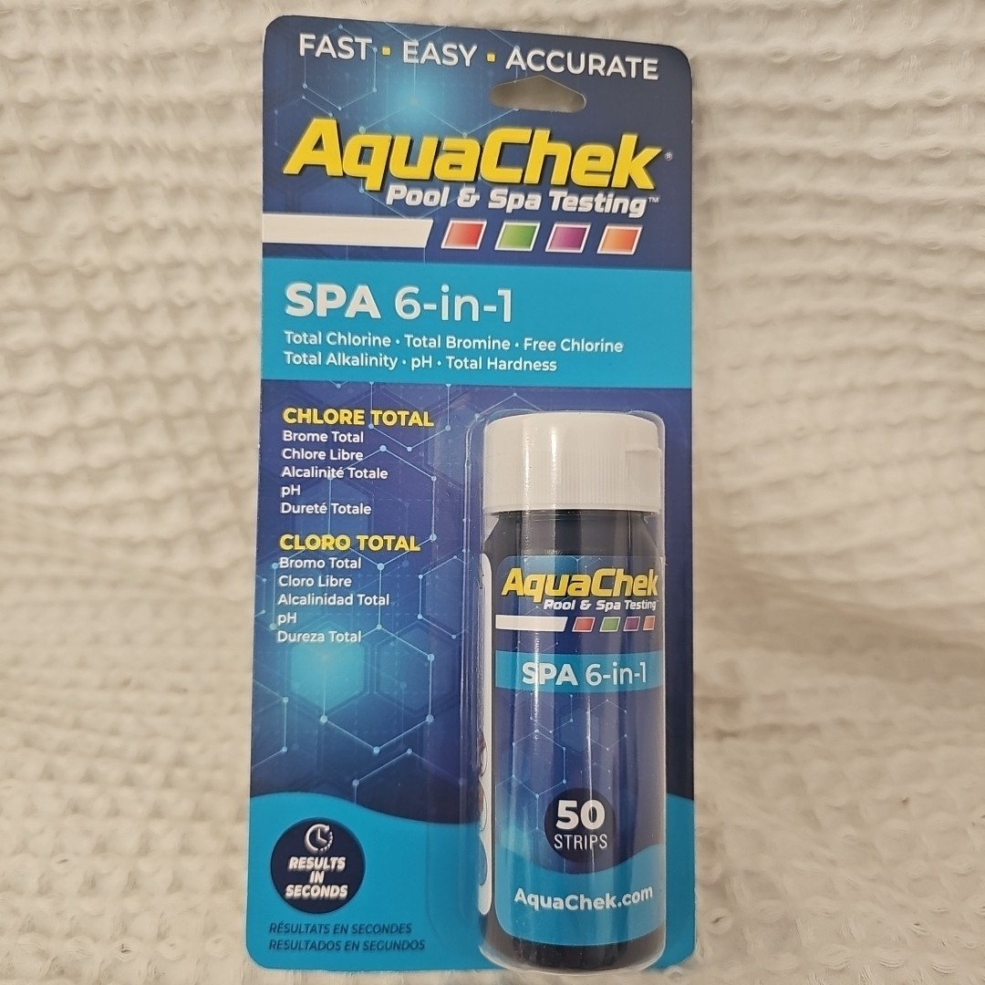 AquaChek Spa 6-in-1 Pool Spa Test Strips 50 Ct Water Chemical Kit Tester 05/26 gallery