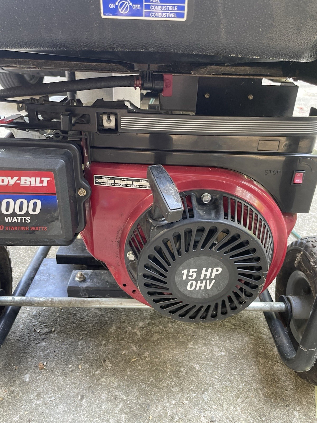 Troybilt 8000w Generator Works Great New Battery gallery