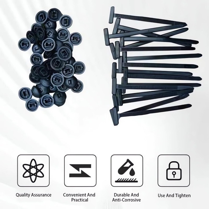Nylon Universal Cable Tie Buckle Self-Locking Nylon Zip Ties Holder NEW gallery