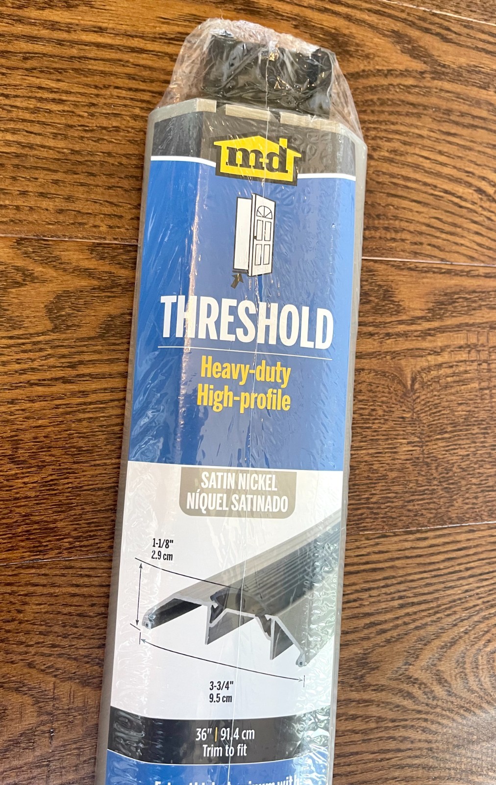 NEW M-D Threshold, Heavy-duty High-Profile Satin Nickel, 3-3/4x1-1/8x36" 49006 gallery