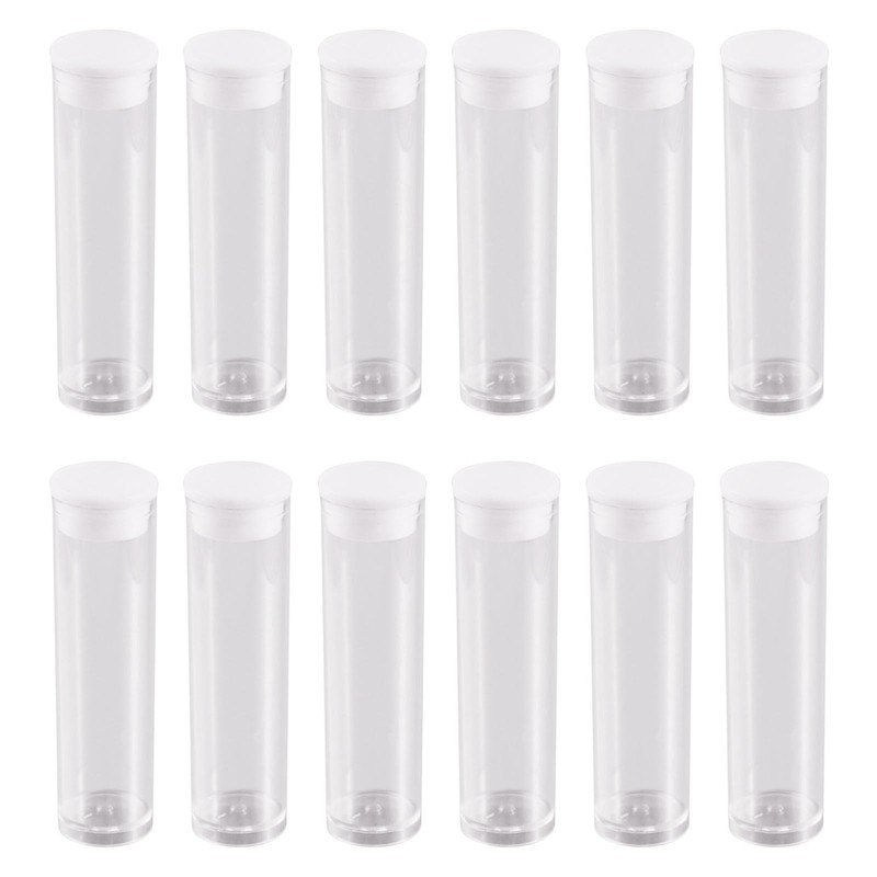 100Pcs Transparent Clear Plastic Small Empty Storage Tubes Bead Container Set gallery