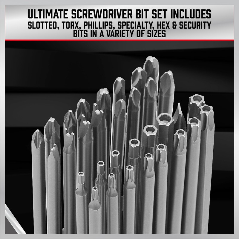 32pc Extra Long Security Bit Set Tamper Proof Torx Star Tri Wing Pozi w Holder gallery
