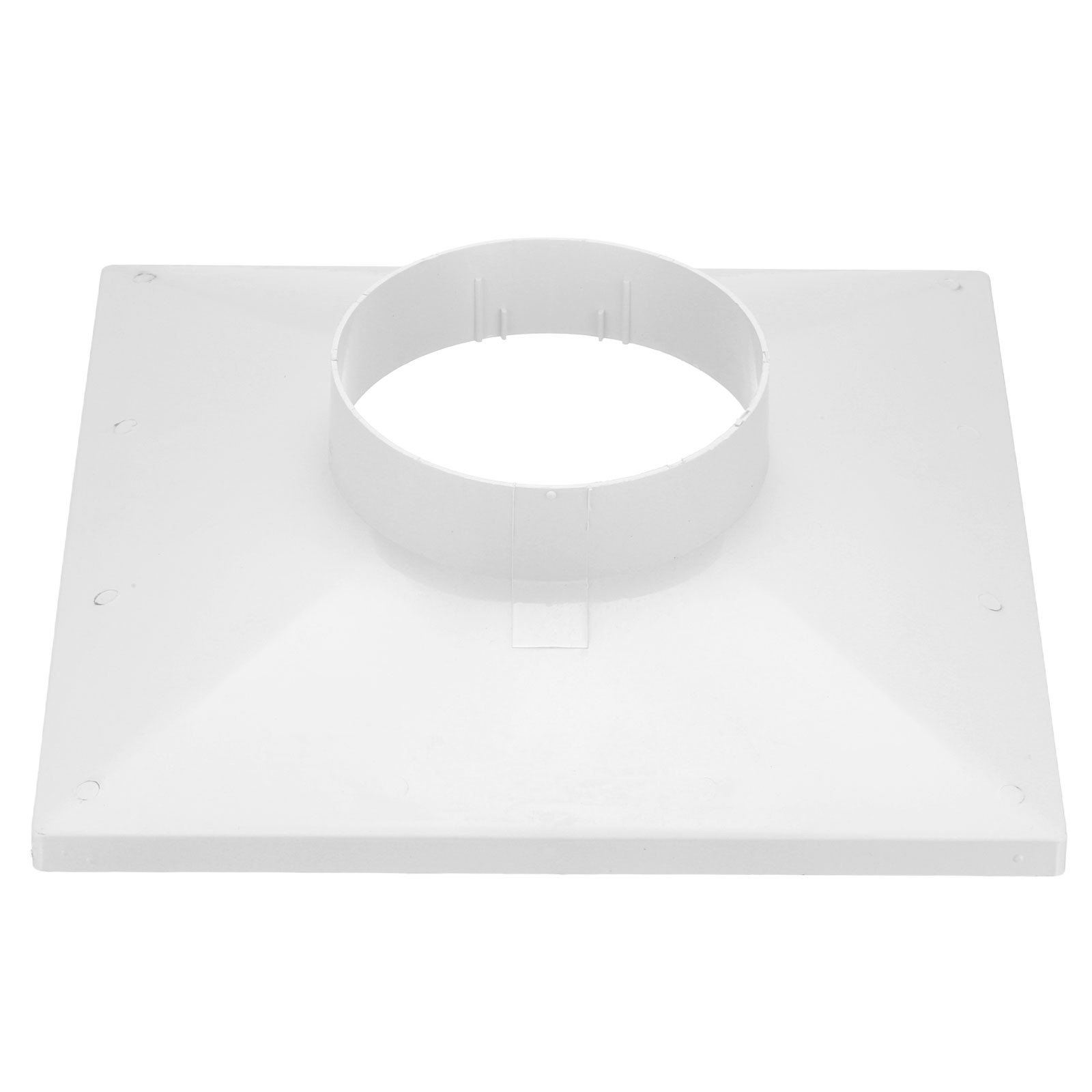 13" to 6" Duct Connector Flange Plastic Square to Round Straight Ceiling gallery