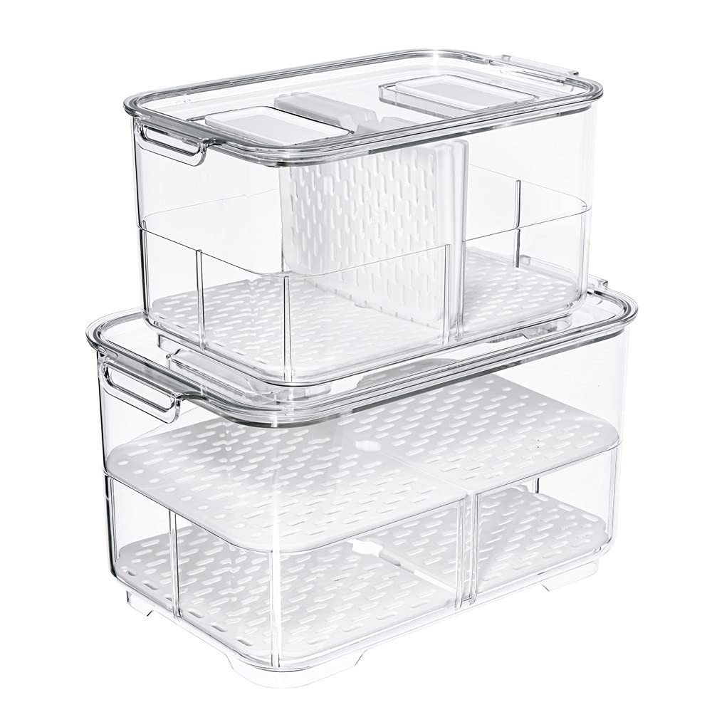 SANNO Vegetable Fruit Storage Containers, Food Storage Containers Fridge Prod...