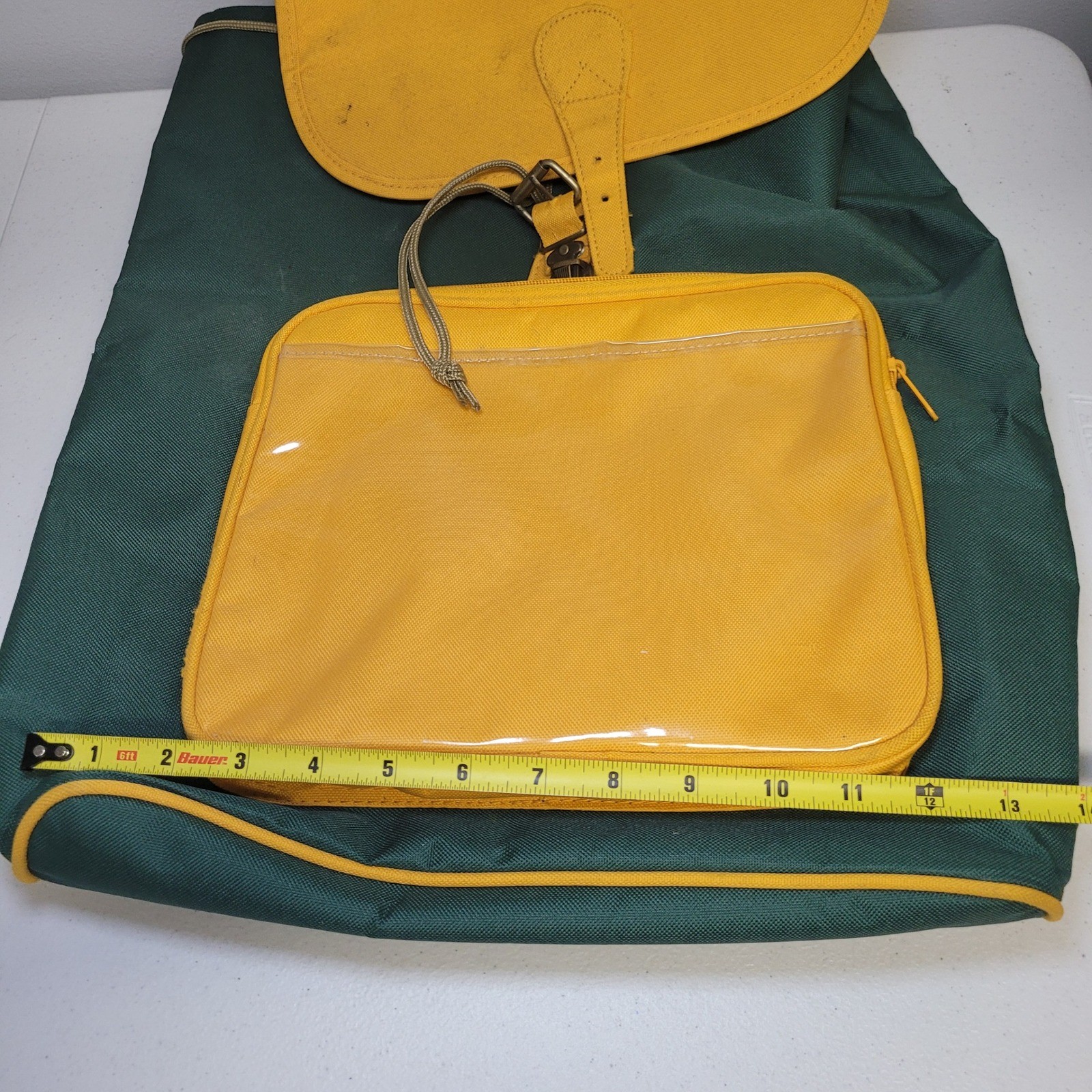 Green Bay Packers Colors Canvas Backpack Green Yellow Basic 4