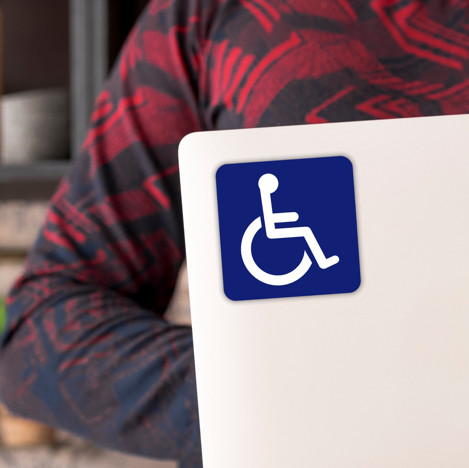 Handicap Parking Sign Sticker Decal Disabled Symbol Wheelchair Set of 2 gallery
