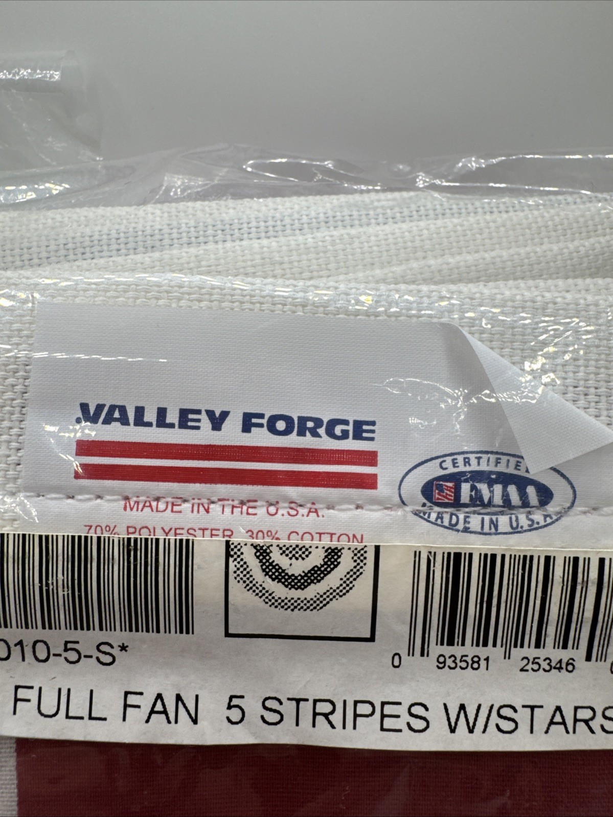 Valley Forge American Fan Flag 3' x 6' Polycotton Sentinel 100% Made In U.S.A... gallery