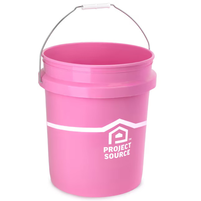 Project Source 5 Gallon Pink Plastic Bucket Heavy Duty Utility (Lid Not Included gallery