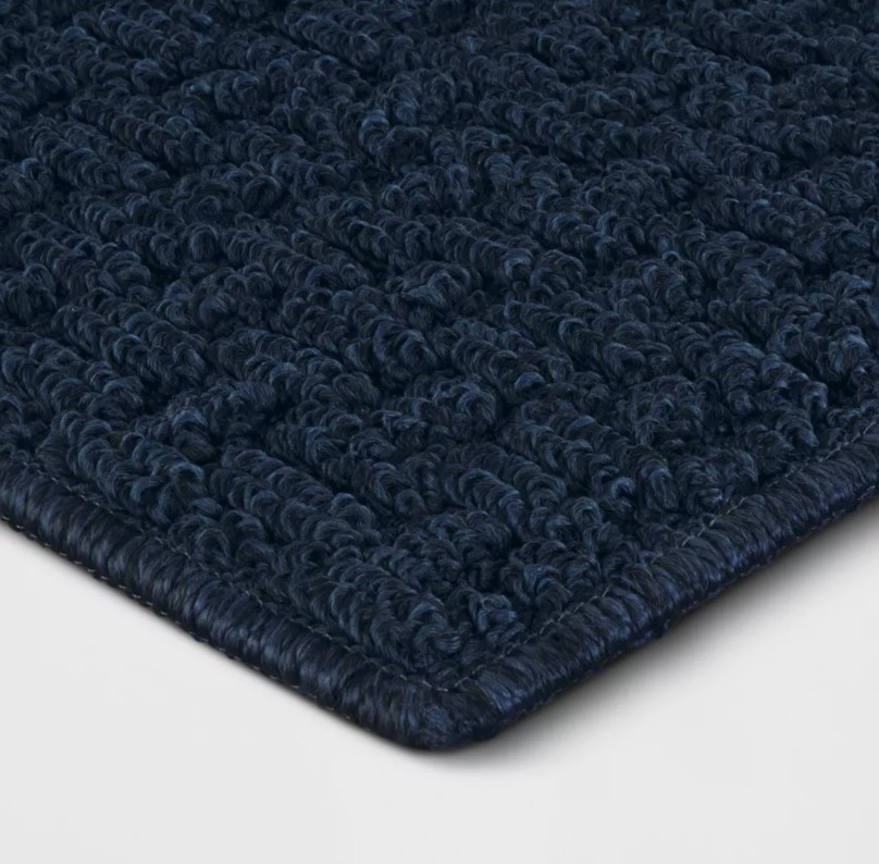 Washable Solid Machine Tufted Accent Rug Blue - Threshold™ 20"x30" gallery