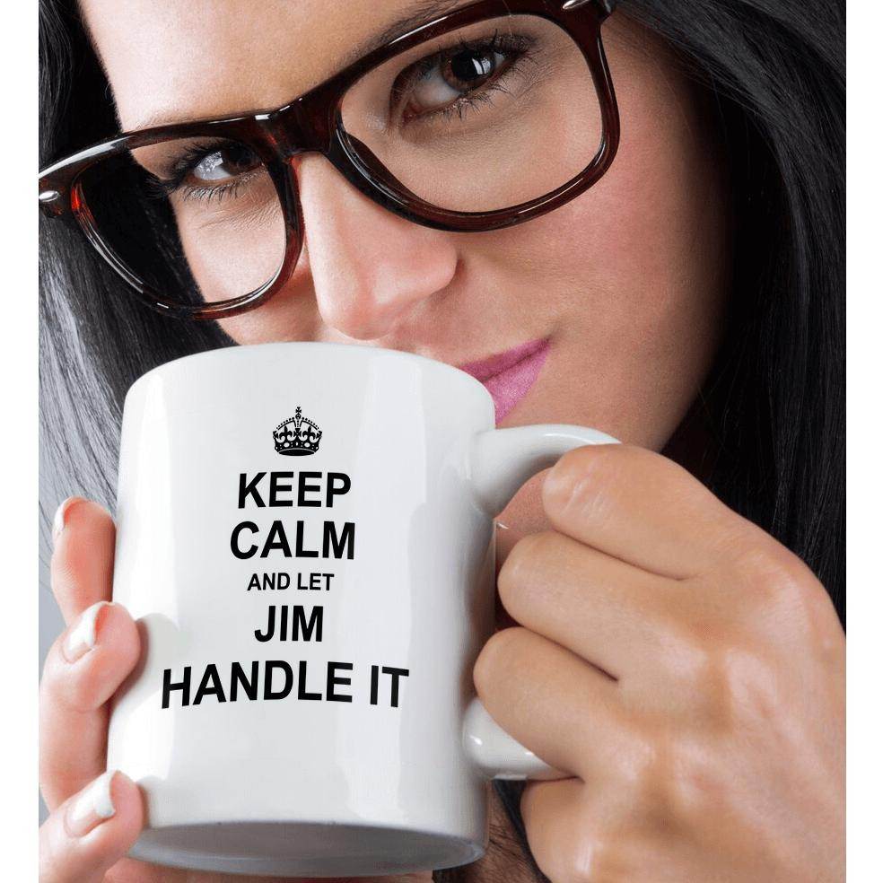 3dRose, Keep Calm and Let Jim Handle it - funny personal name, Mug gallery