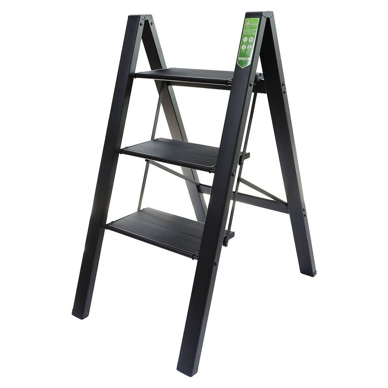 330lb 3 Step Ladder Folding Step Stool Carbon Steel w/ Wide Anti-Slip Pedal gallery