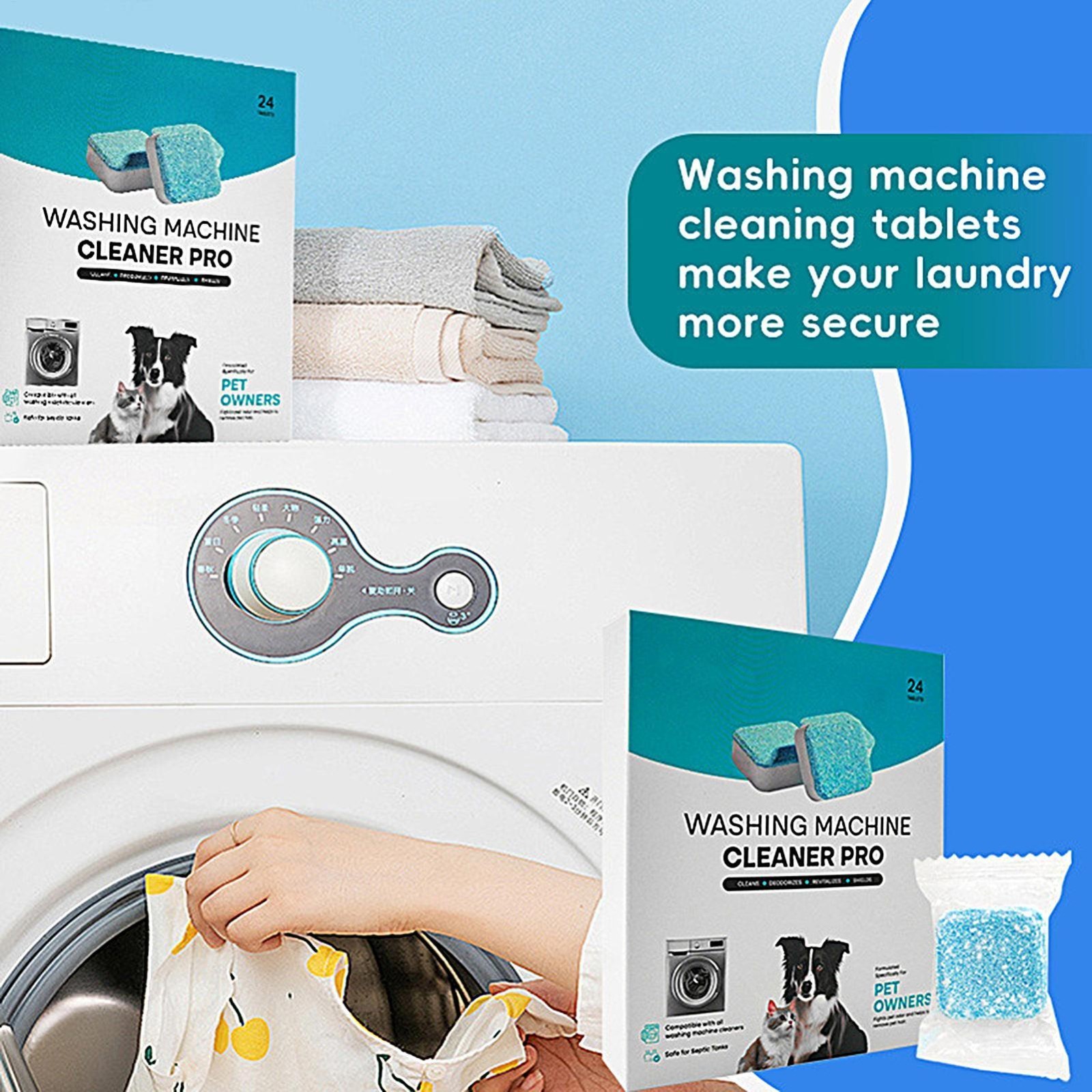 Uproot Clean Washing Machine Cleaner Tablets - 24 Pack for a 12 Month Supply. Fo gallery