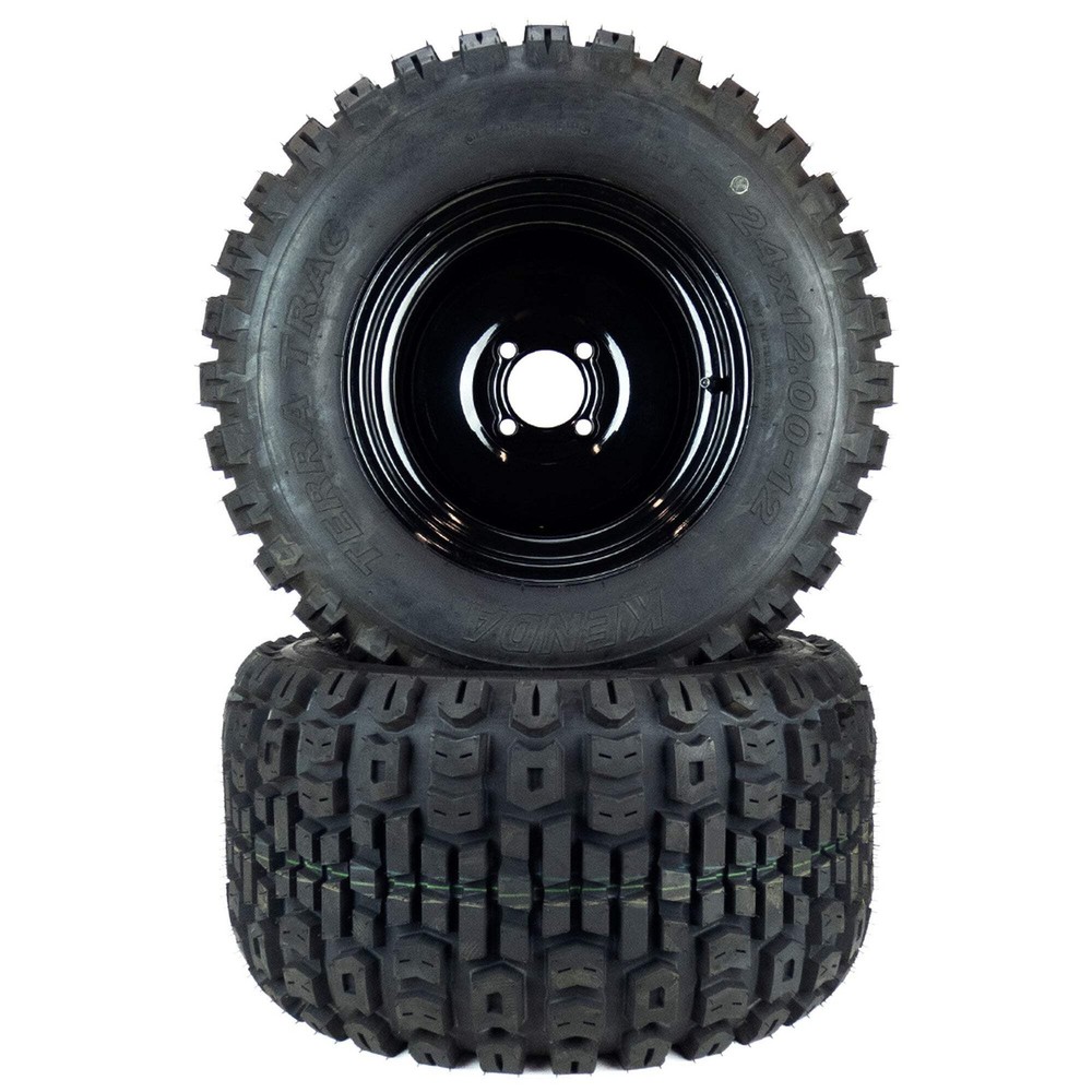 (2) All Terrain Tire Assemblies 24x12.00-12 Scag Patriot Tiger Cat II 61" 486291