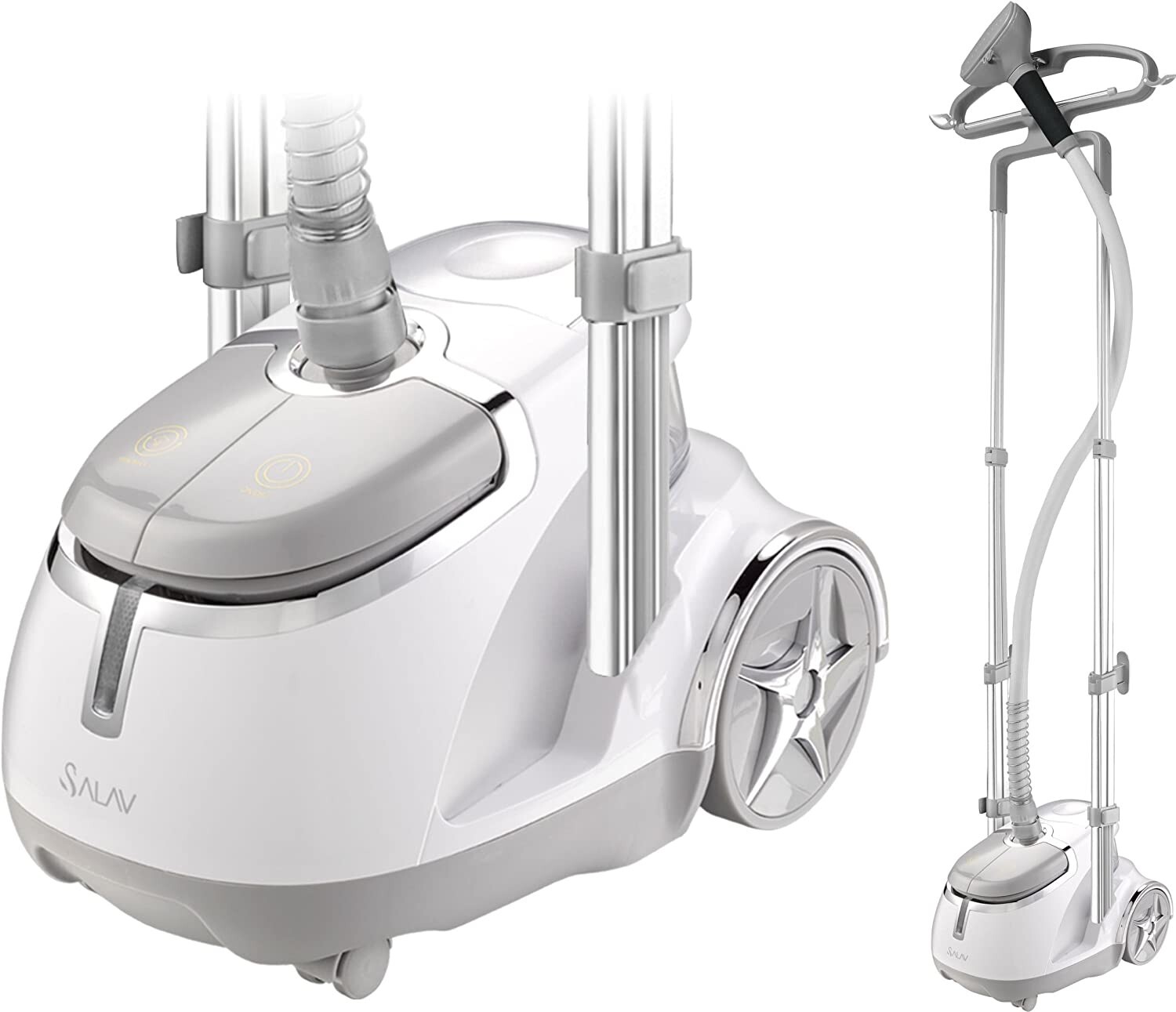SALAV Professional Upright Garment Steamer w/ Roll Wheels, Multi-Function, 1500w gallery