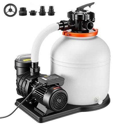FlashPure 16in Pool Filter — 1 HP, 4400 GPH, Timer, Pre-Installed Filter Media gallery