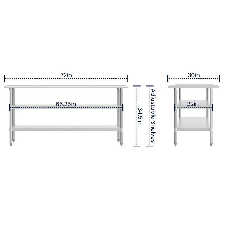 72 In. Rectangle Stainless Steel gallery