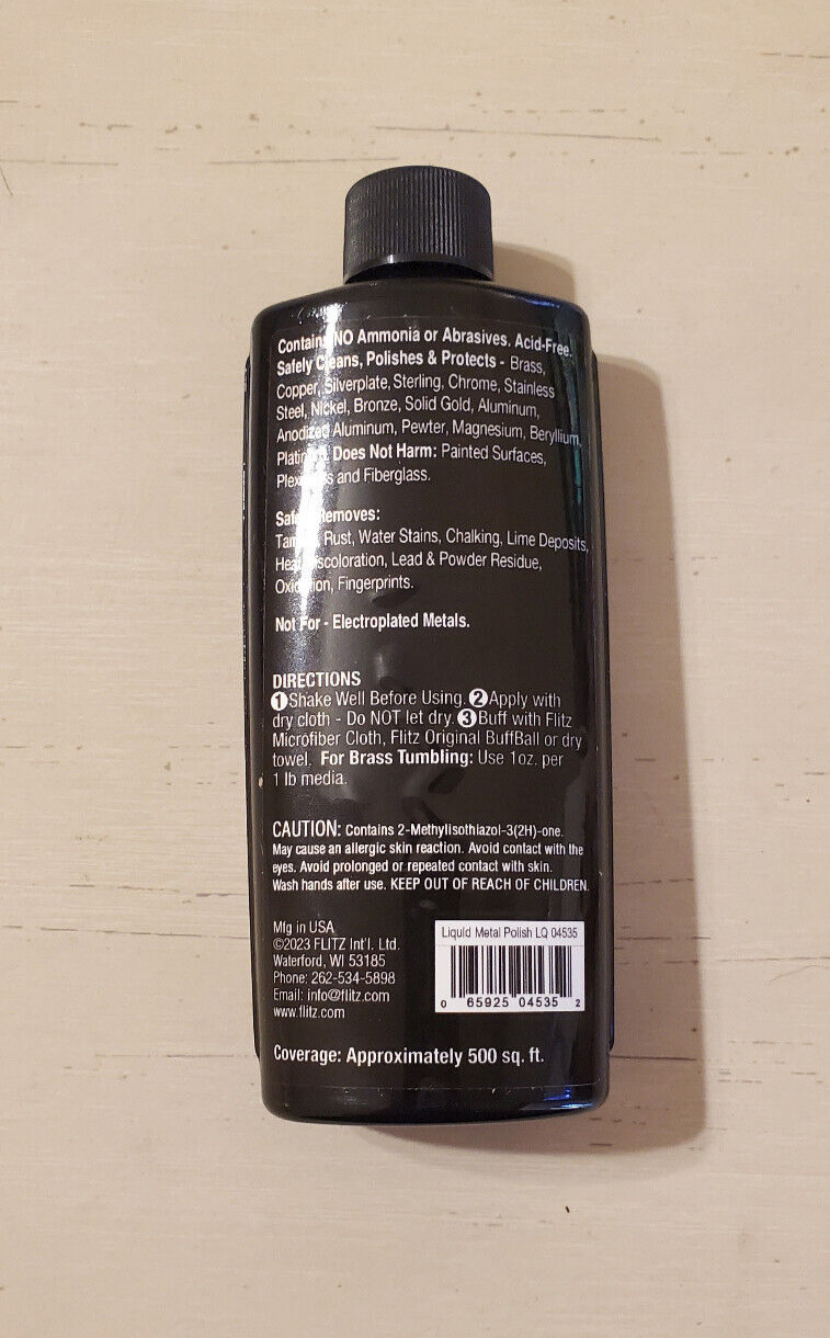 FLITZ All Metal Polish 3.4oz Liquid Formula - Single, Set of 2 gallery