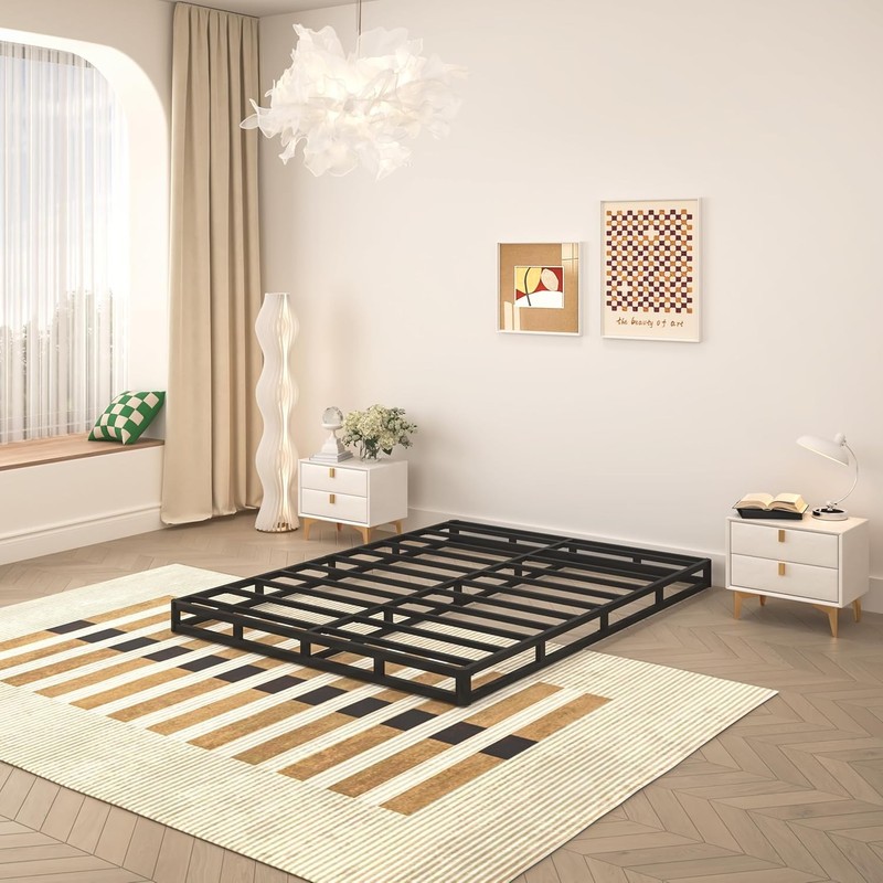5 Inch Box Spring Full Size Bed, Heavy Duty Metal Mattress Foundation, 3000 lbs gallery