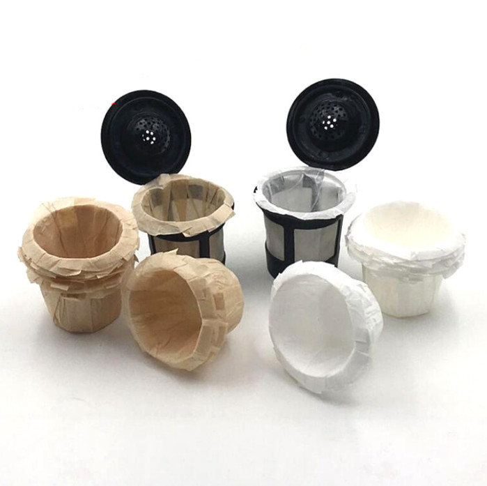 500Pcs Paper Filters Cups Unbleached Coffee Filters Replacement For Keurig K-Cup gallery