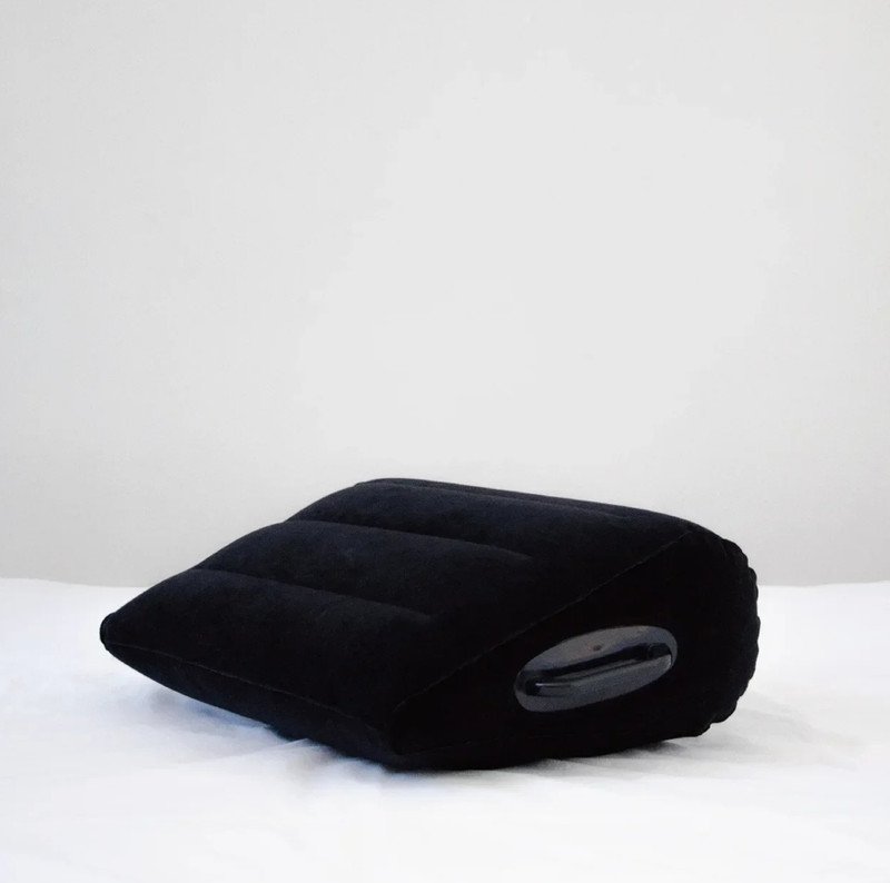 1pc Inflatable Wedge Pillow Triangle Cushion Foldable PVC Flocking Bed Support gallery