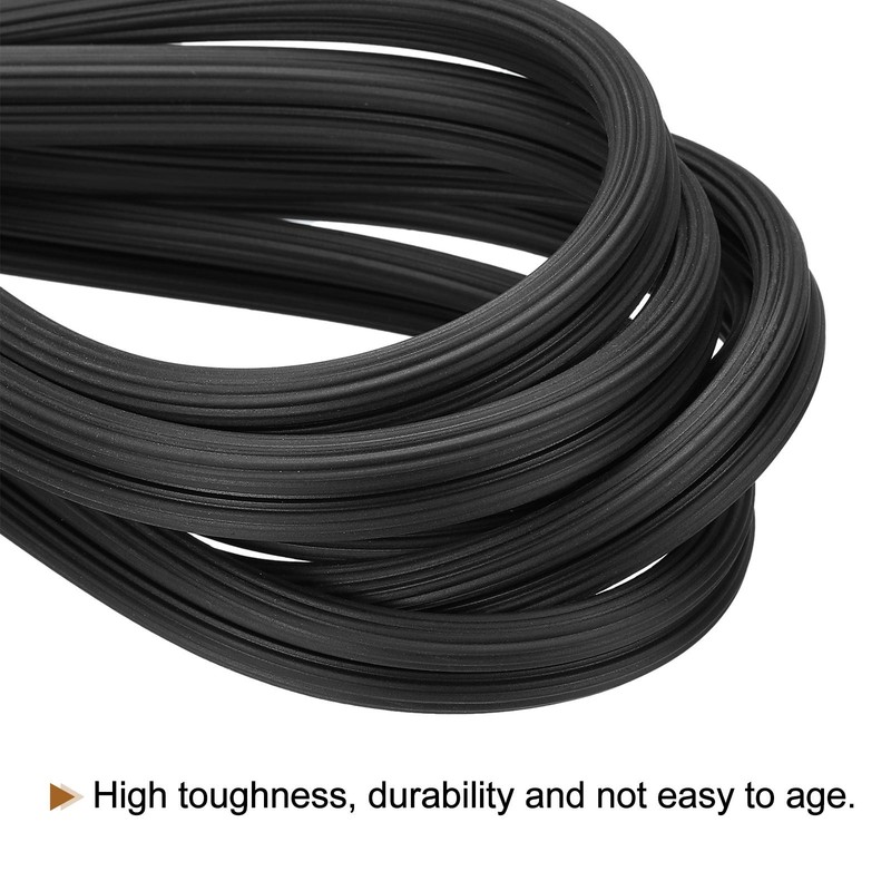Screen Spline, 5M/16.4Ft Rubber Window Sealing Strip, 5mm OD Black gallery