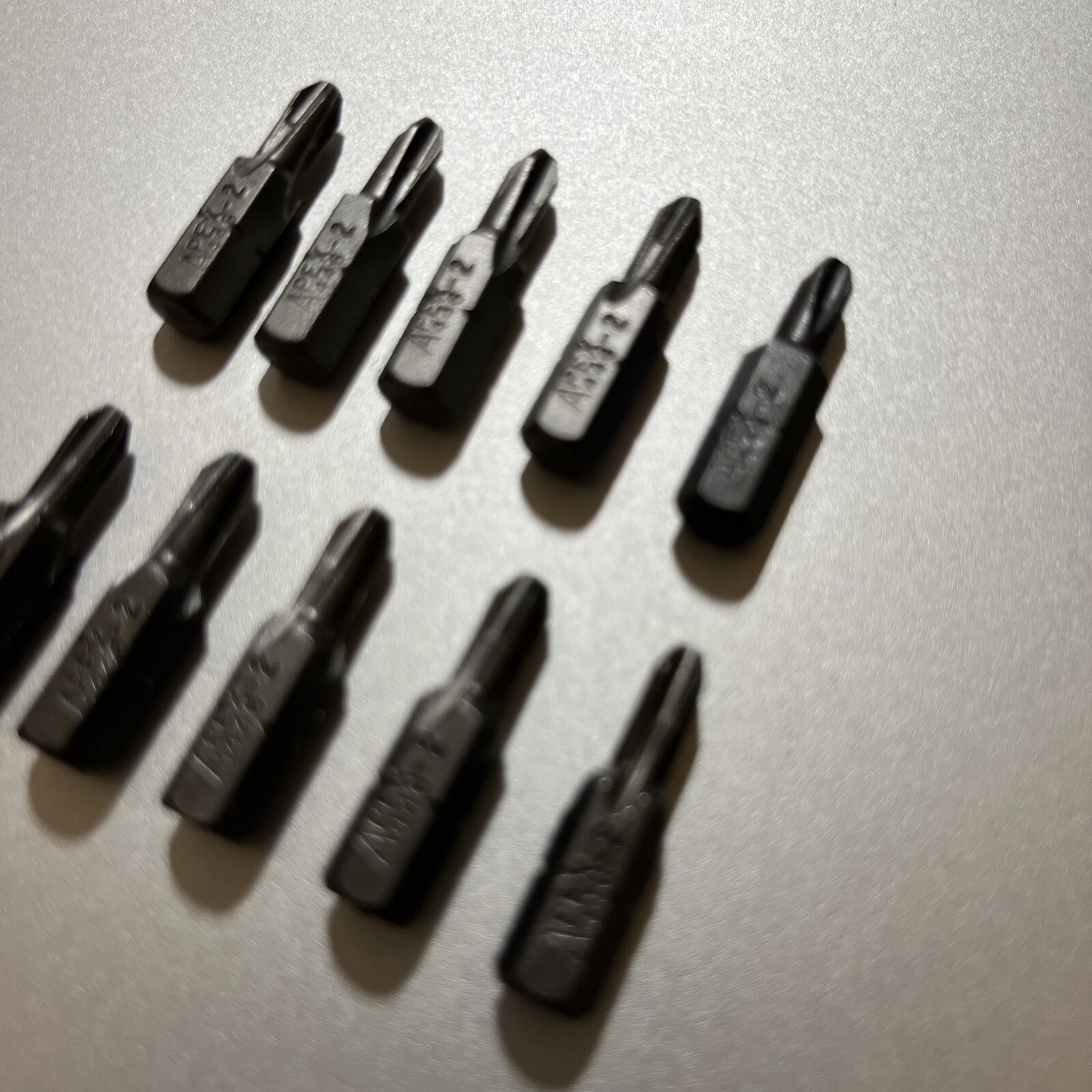10 PIECE APEX # 446-2, PHILLIPS #2 HEX SHANK BIT, 1/4" X 1" ( NEW ) gallery