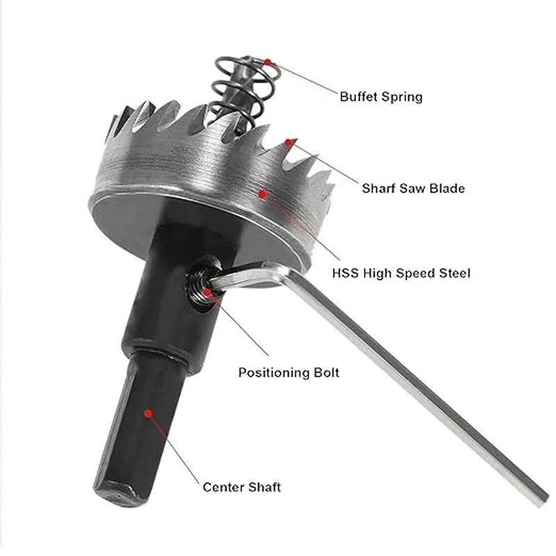 High Quality HSS Drill Bit Hole Saw Set Stainless Steel Metal Alloy 16-63mm gallery
