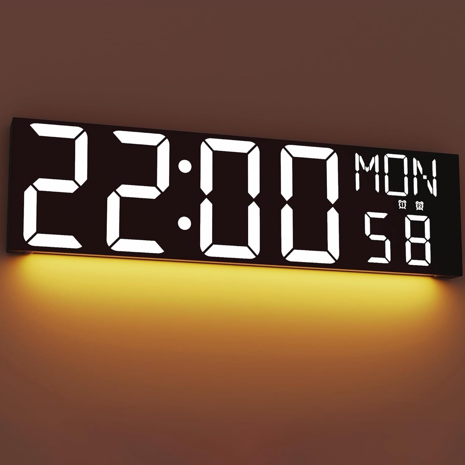 JALL 30" Large Digital Wall Mount Clock with Remote Control, White gallery
