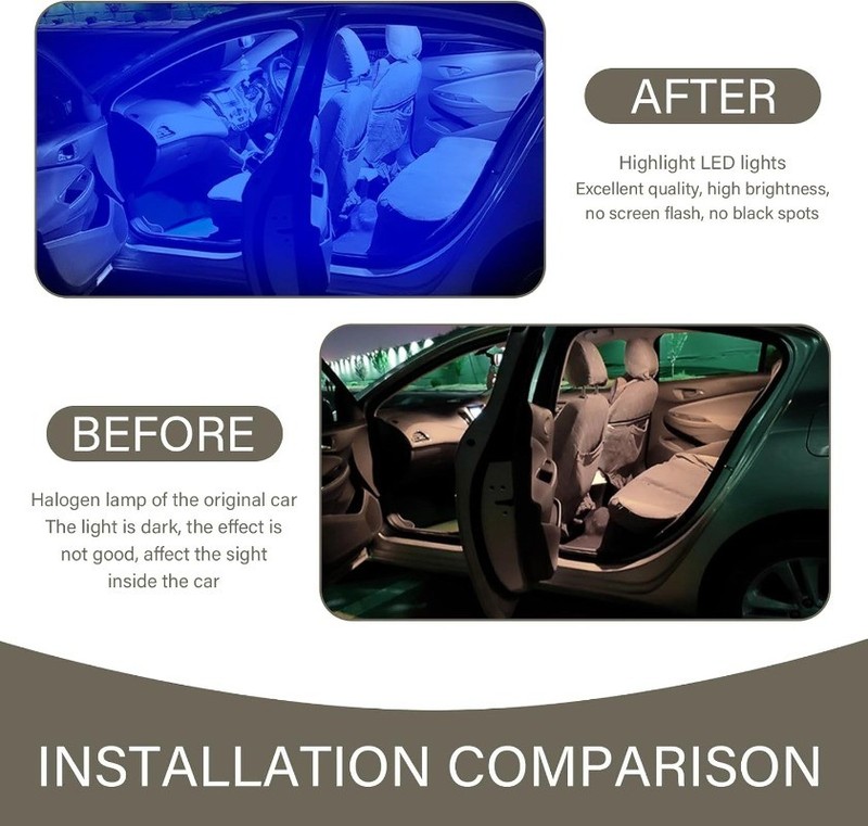 24 PCS LED Combination Kit, Interior Light Kit, Interior Replacement Bulb Blue gallery