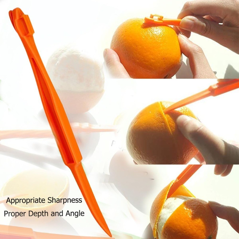 Orange Peeler Tool Set 3 Pack Citrus Fruit Vegetable Slicer Cutter Lemon Opener gallery