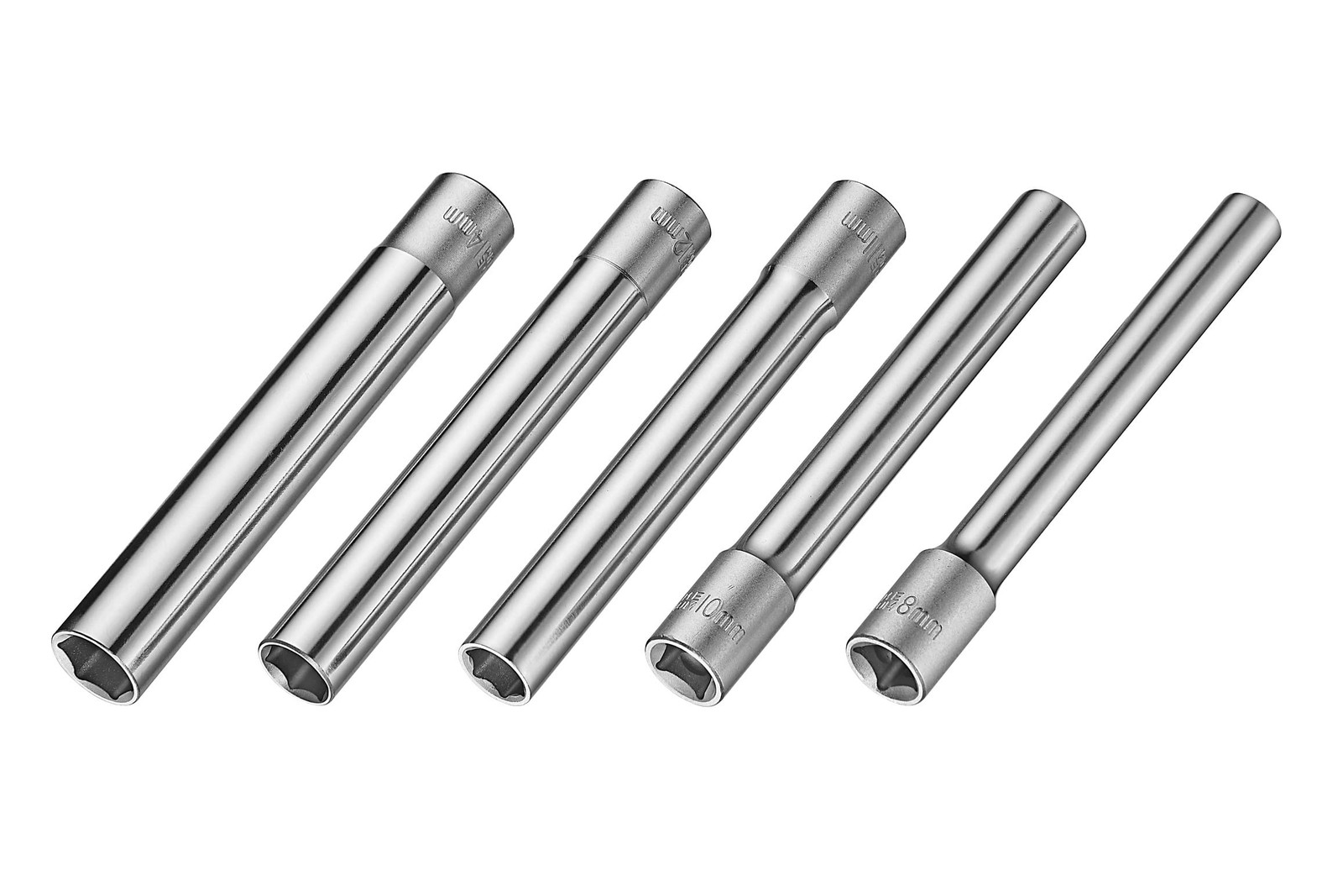 6PCS 3/8-Inch Drive Deep Metric Socket Set 6PT 8-10-11-12-14MM W 1/4-Inch gallery