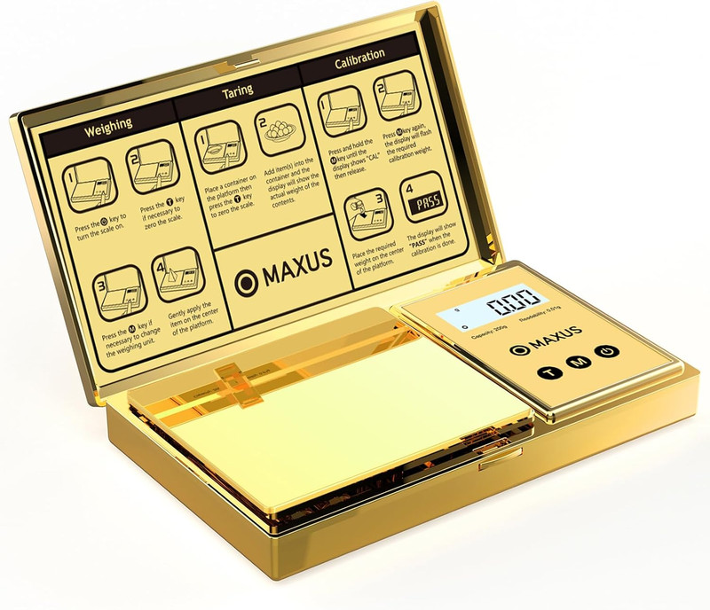 Balanza de gramos de Digitaces con capacidad de 200g x 0,01g, elegante plateada gallery