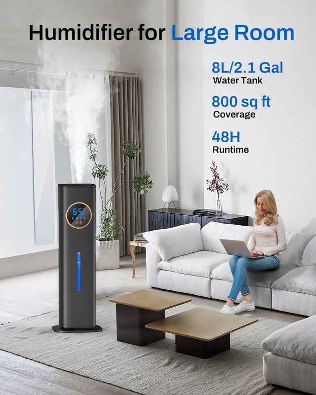 Humidifier Large Room Bedroom with Night Light, 2.1Gal(8L) Humidifiers for Home gallery