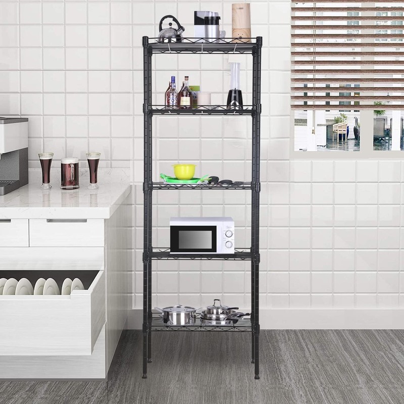 Adjustable Wire Shelving Storage Shelves Heavy Duty Rack Unit For Kitchen Office gallery