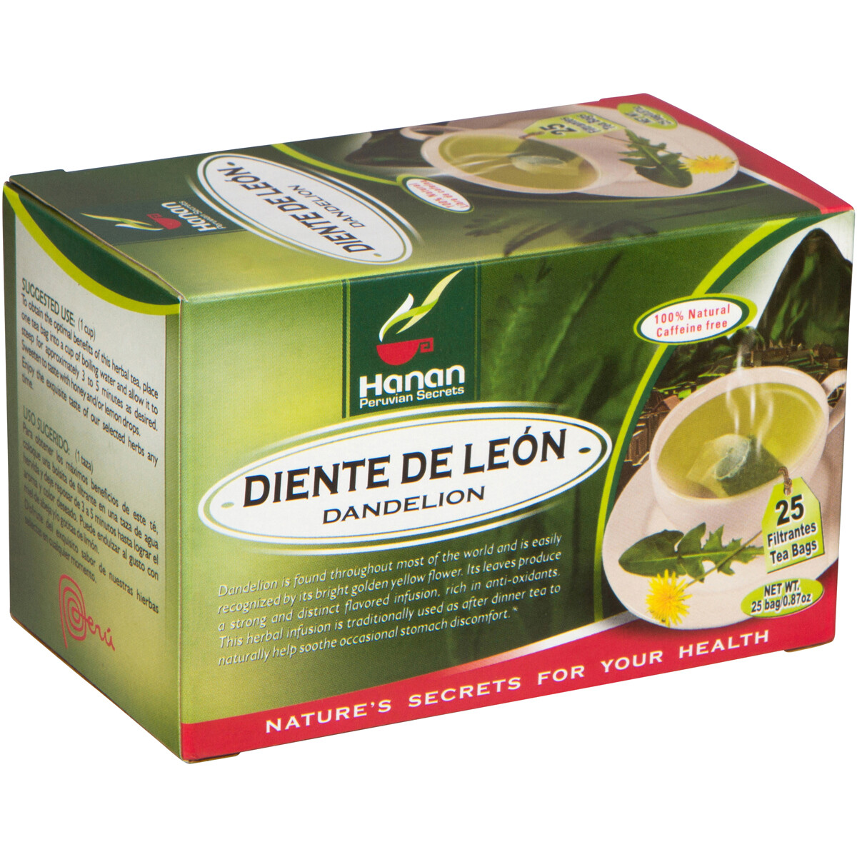 Dandelion Tea (Diente de León) - 25 Tea Bags of All-Natural Dandelion from Peru gallery