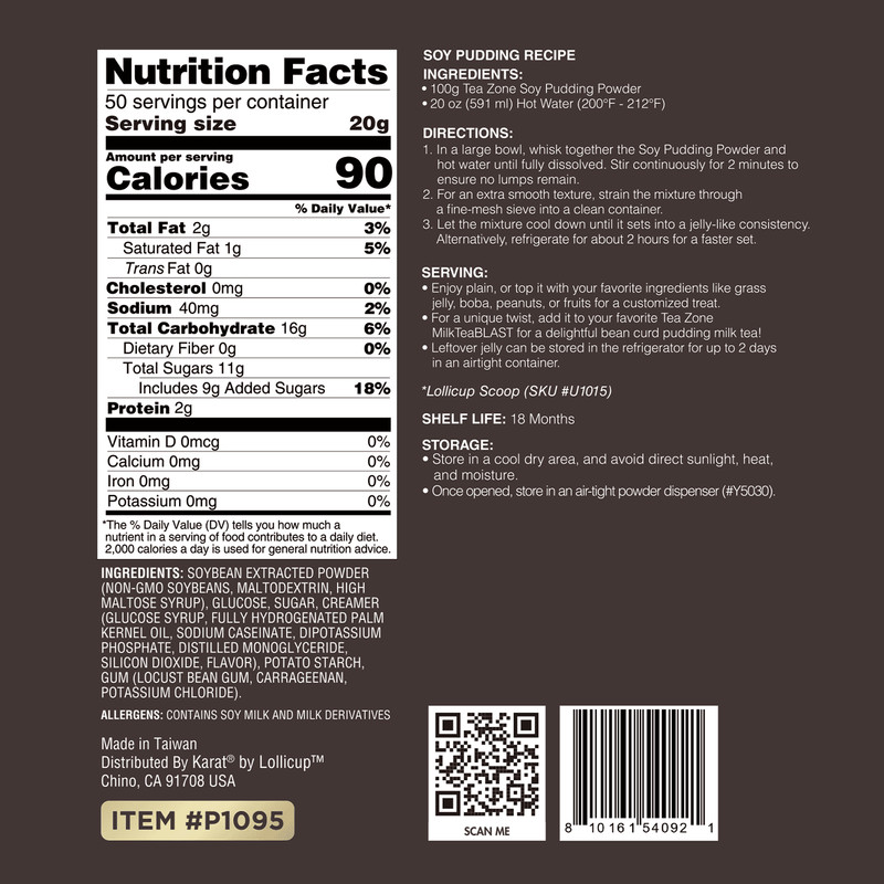 Tea Zone Soy Pudding Powder - Bag (2.2 lbs), P1095 gallery