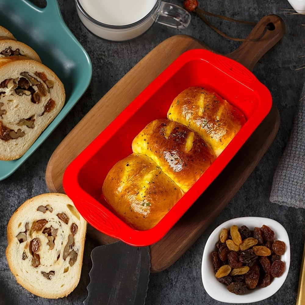 Silicone Bread Loaf Pan,10 * 5 Inch,Set of 2, Non-Stick Loaf Pan and Easy Releas gallery