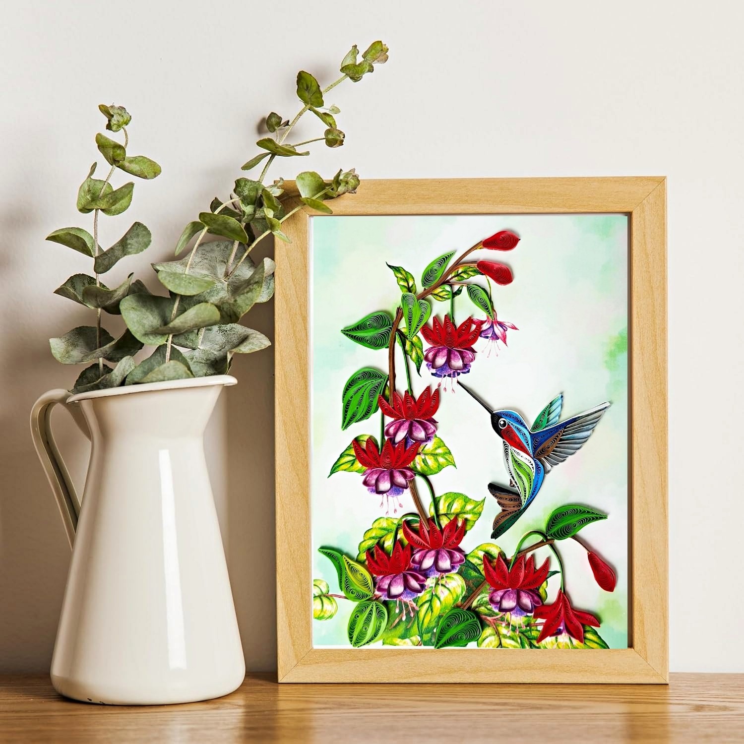 Handmade Hummingbird Quilling Card – Quilling Greeting Card for All gallery