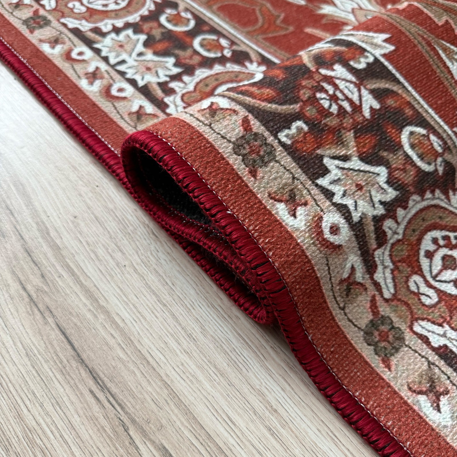 Custom Size Anti-Slip Mahal Red Runner Rugs (26 - 30 - 36 Inches Wide) gallery