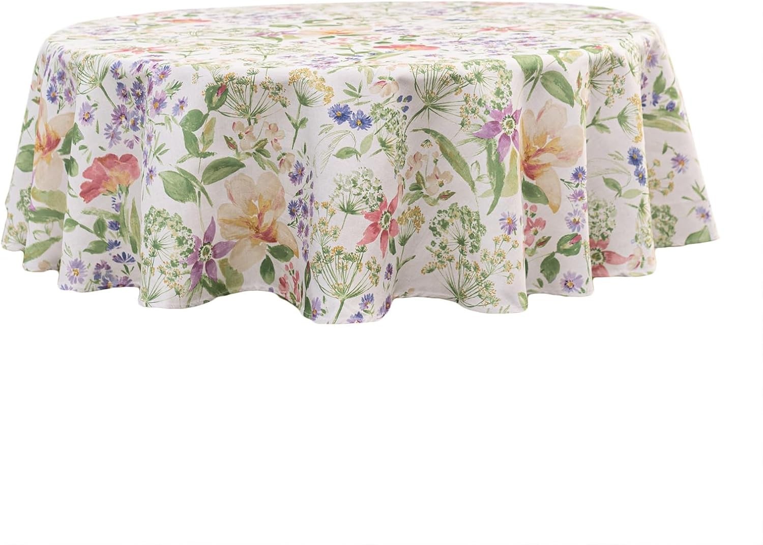 Floral Spring/Summer Durable Heavyweight Fabric Indoor Outdoor Tablecloth, Wa... gallery