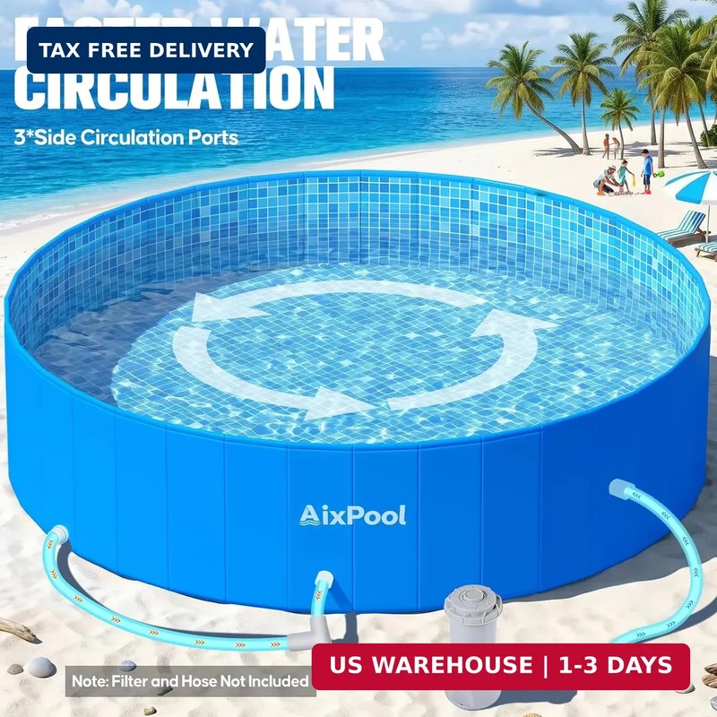 2026 Large Foldable Pool,Non-Inflatable Pool for Adult,Foldable Swimming Pool,Pl gallery