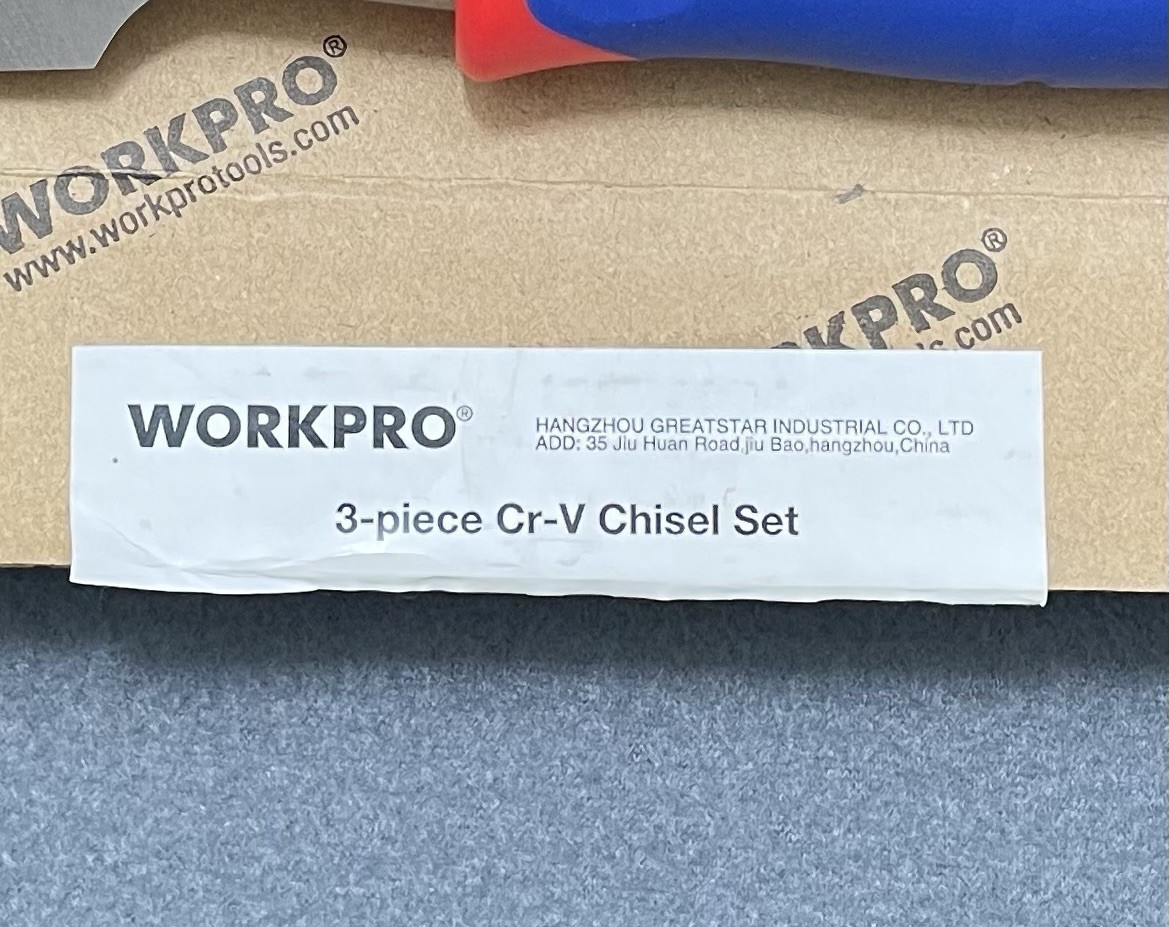 Workpro 3 piece Cr-V Chisel Set 1/2 inch 13mm, 3/4 inch 19mm, 1 inch 25mm gallery
