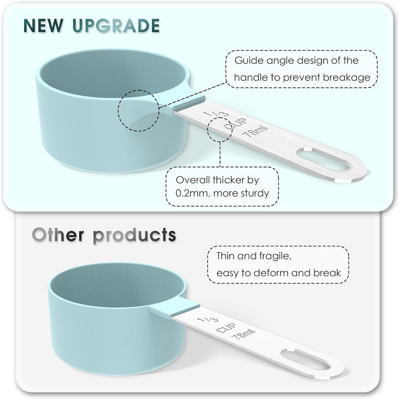 TILUCK Measuring Cups & Spoons Set, Stackable Cups and Spoons, Nesting Measure C gallery