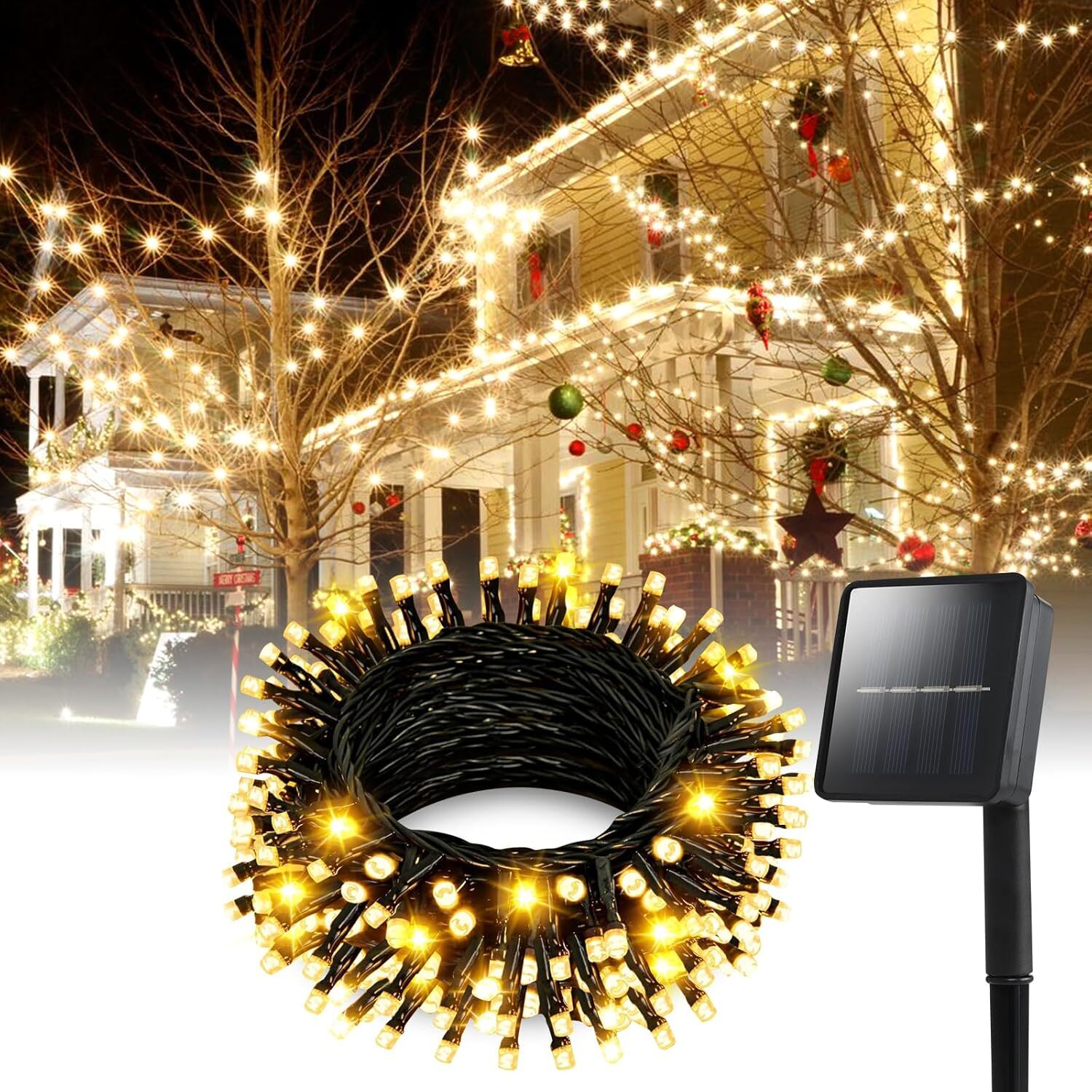 200LED Solar String Lights Outdoor Waterproof Christmas Tree Lights Garden Decor gallery