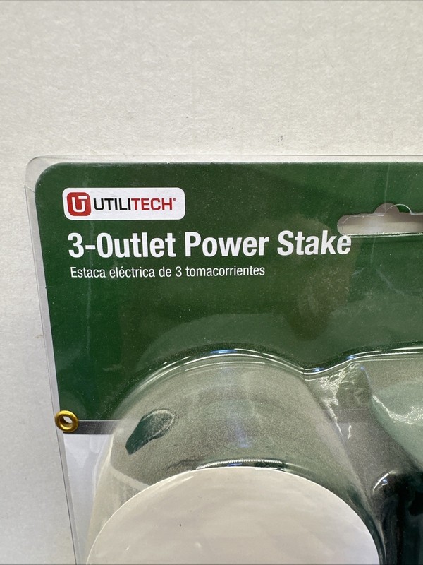 Utilitech 3-Outlet Power Stake 6ft Hinged Outlet Covers Outdoor #0130337 Green gallery