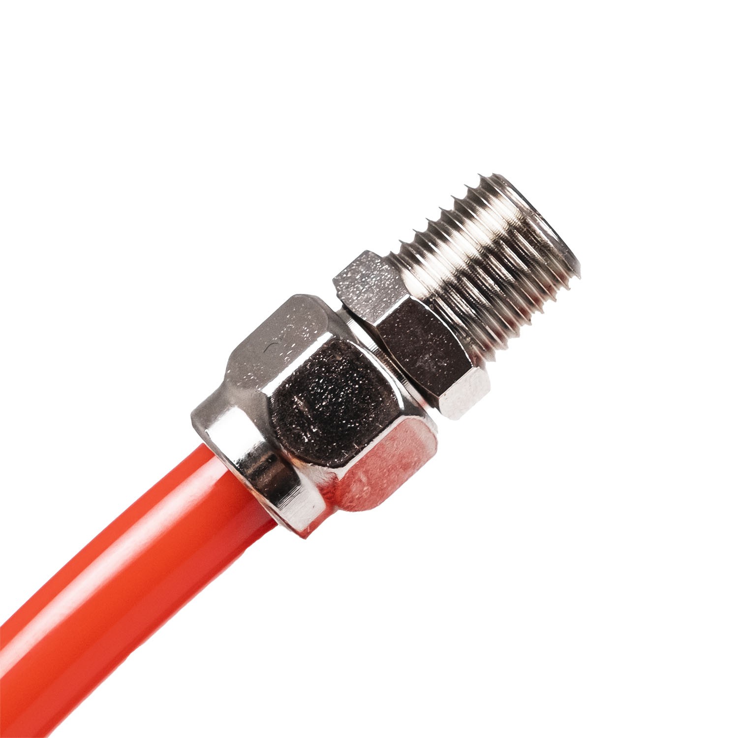 Premium 1/4" x 15' Air Compressor Coil Hose Polyurethane Coiled Swivel End Red gallery