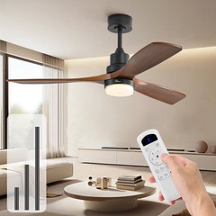 Sofucor 52 Inch Ceiling Fans with Lights & Remote, Low Profile Ceiling Fan Light