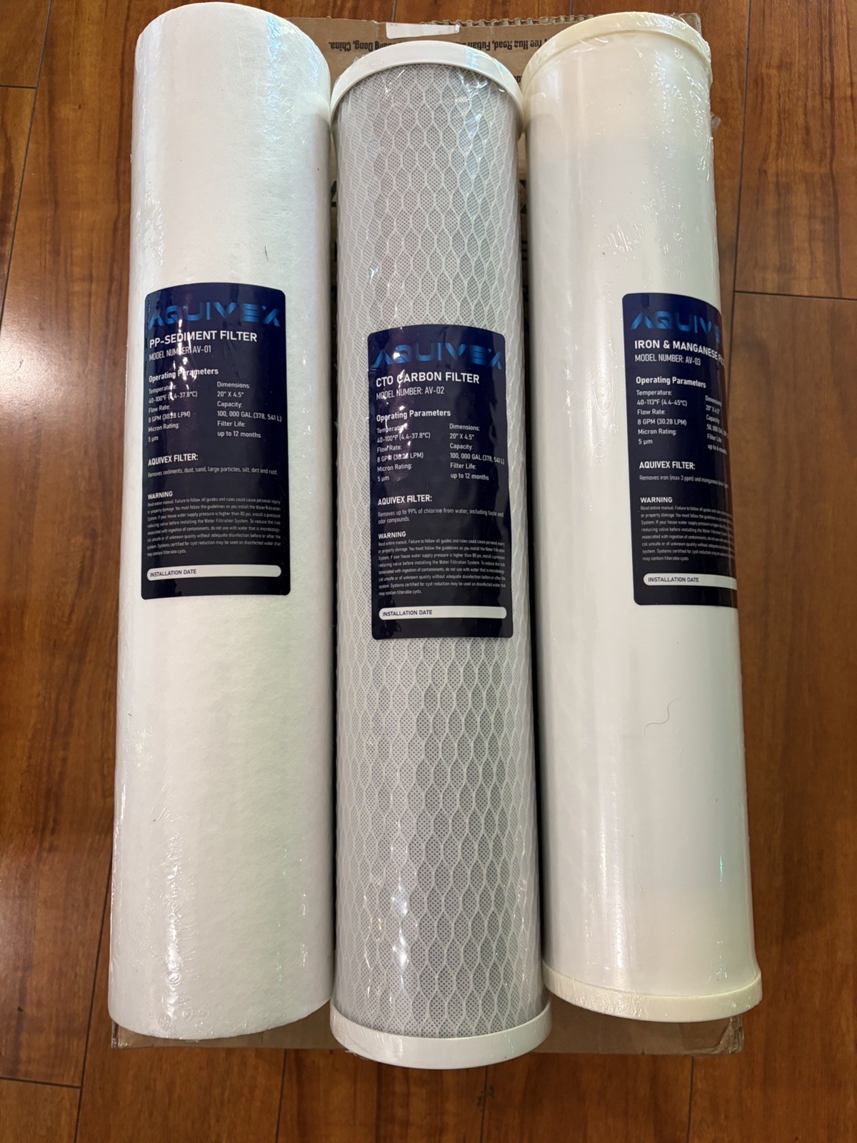 AQUIVEX WHOLE HOUSE WATER FILTER SET Model Av – 03/AV – 02/Av – 01 NIB gallery