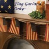NEW PRIMITIVE AMERICANA FLAG GARLAND 92"L BURLAP JUTE PATRIOTIC RUSTIC FARMHOUSE gallery