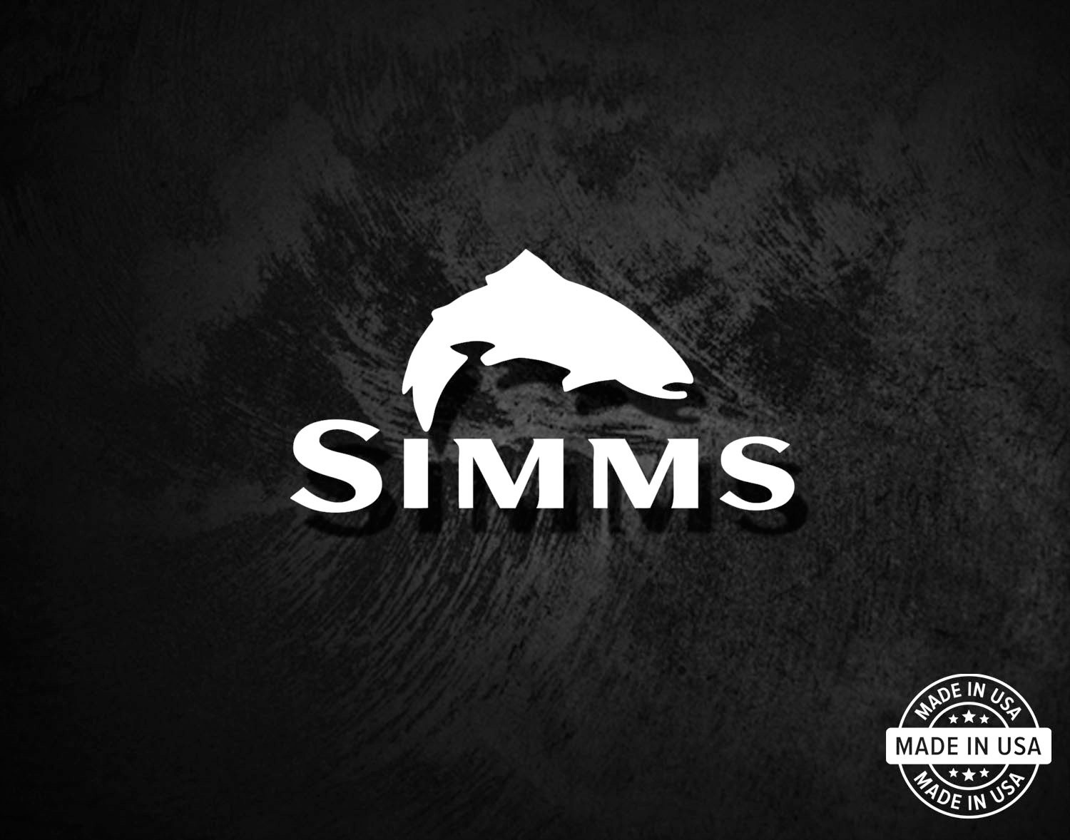 Simms Fly Fishing Logo Decal, Vinyl Die Cut Sticker, 100% Made In USA gallery